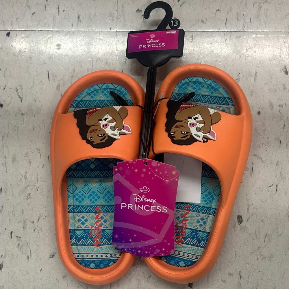 Disney Beach Girl Moana Slide Coral Shoes